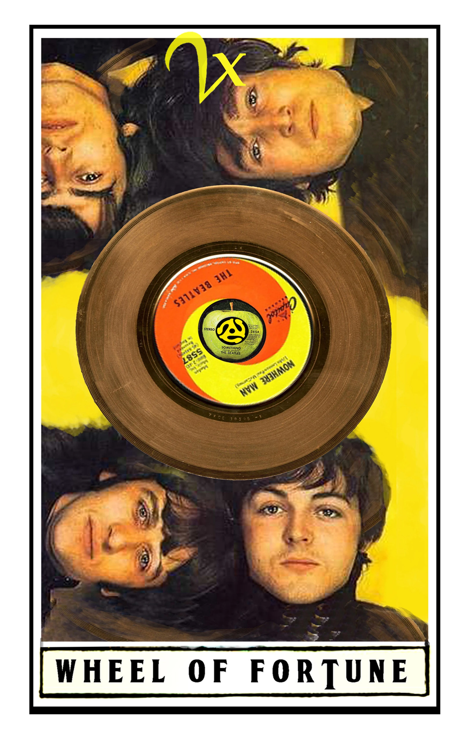 Wheel of Fortune card from The Beatles Tarot deck