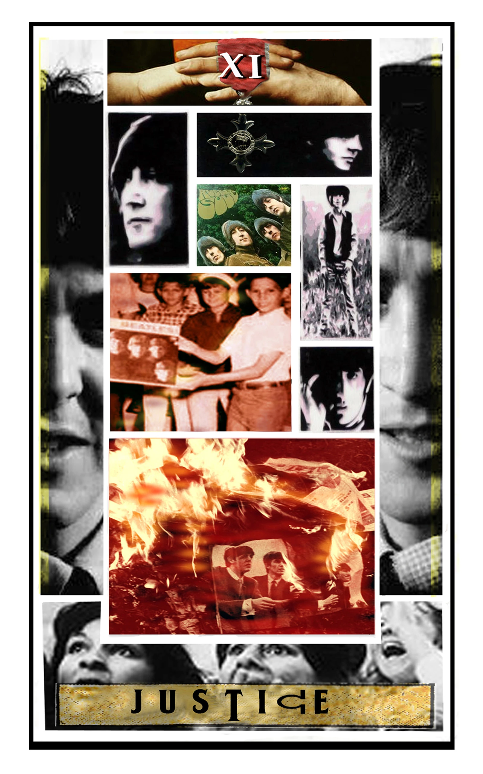 Justice card from The Beatles Tarot deck