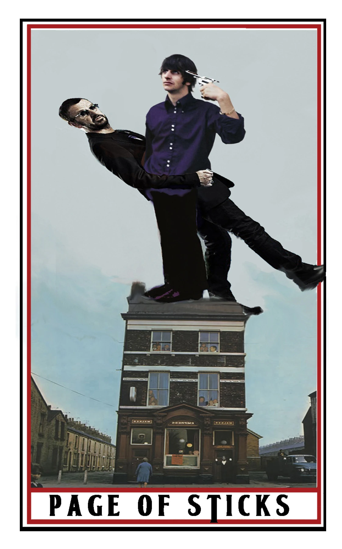 Page of Sticks card from The Beatles Tarot deck