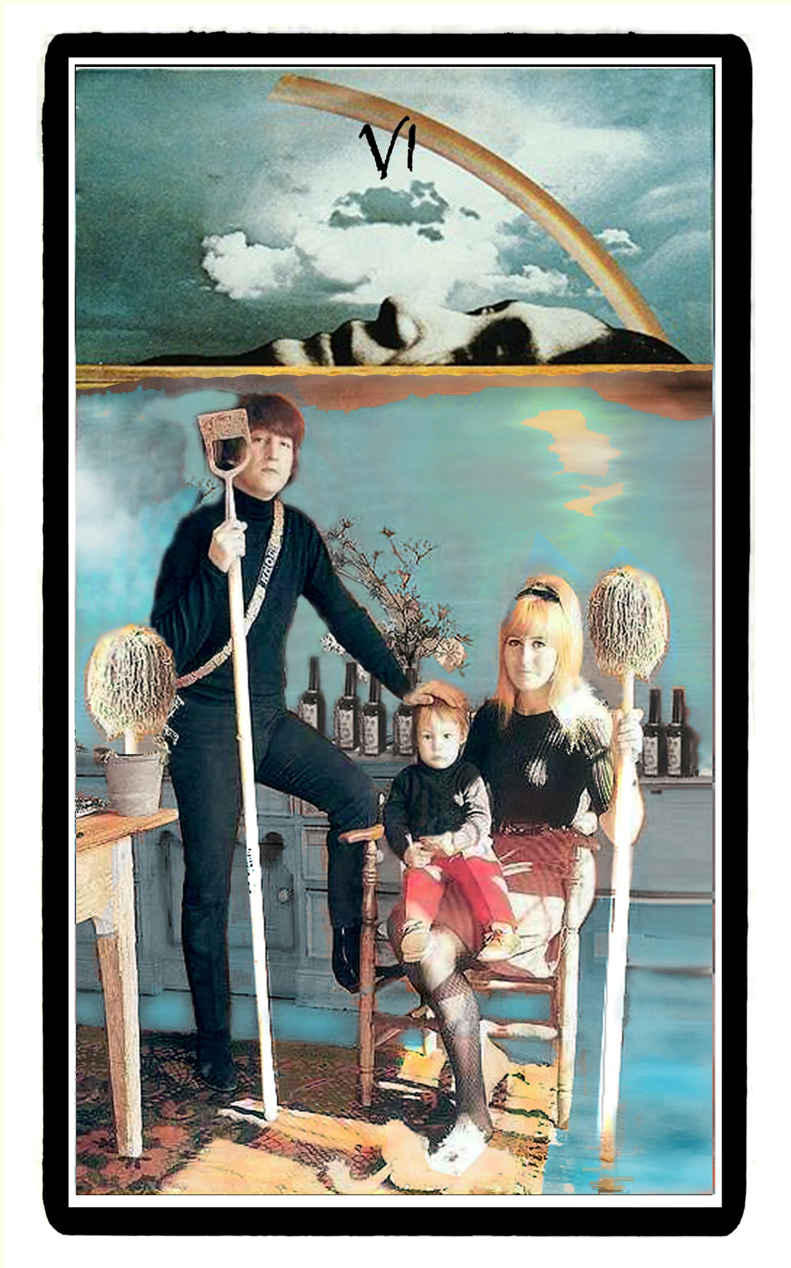 Six of Swords card from The Beatles Tarot deck