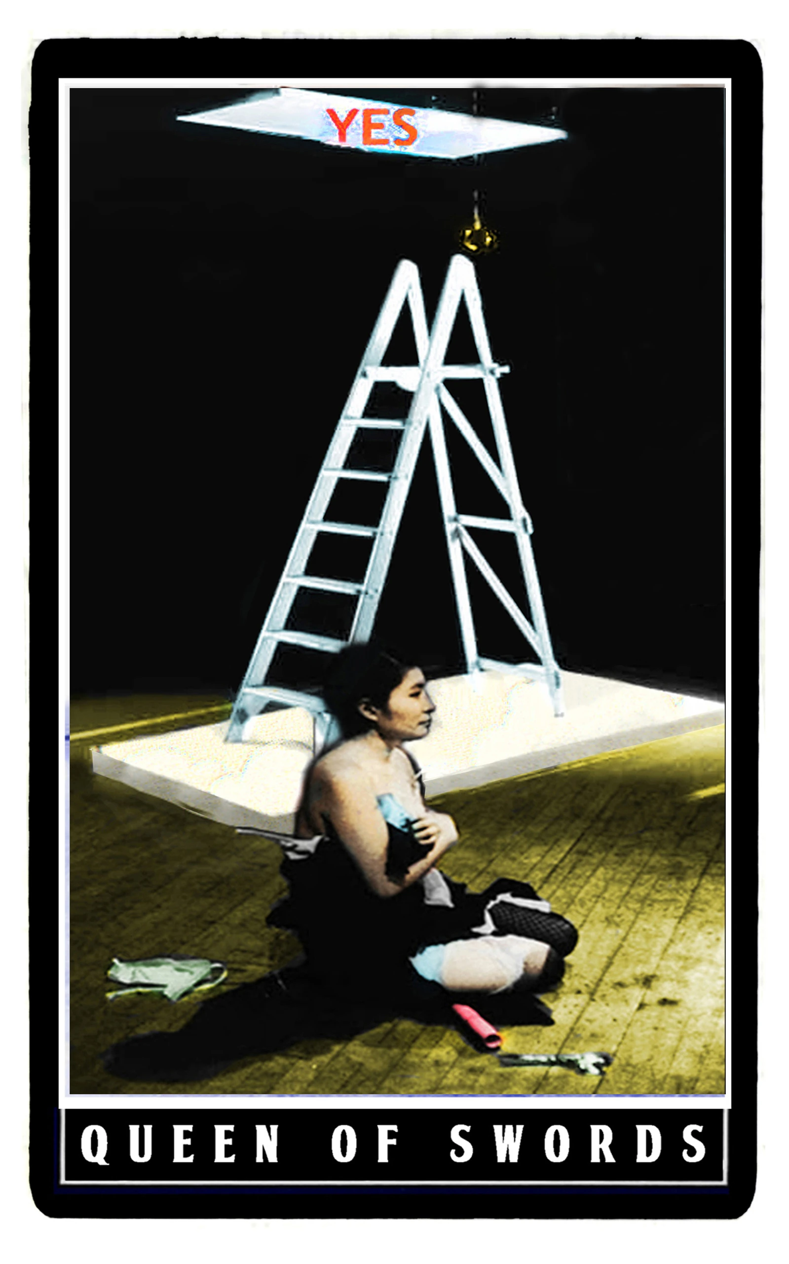 Queen of Swords card from The Beatles Tarot deck