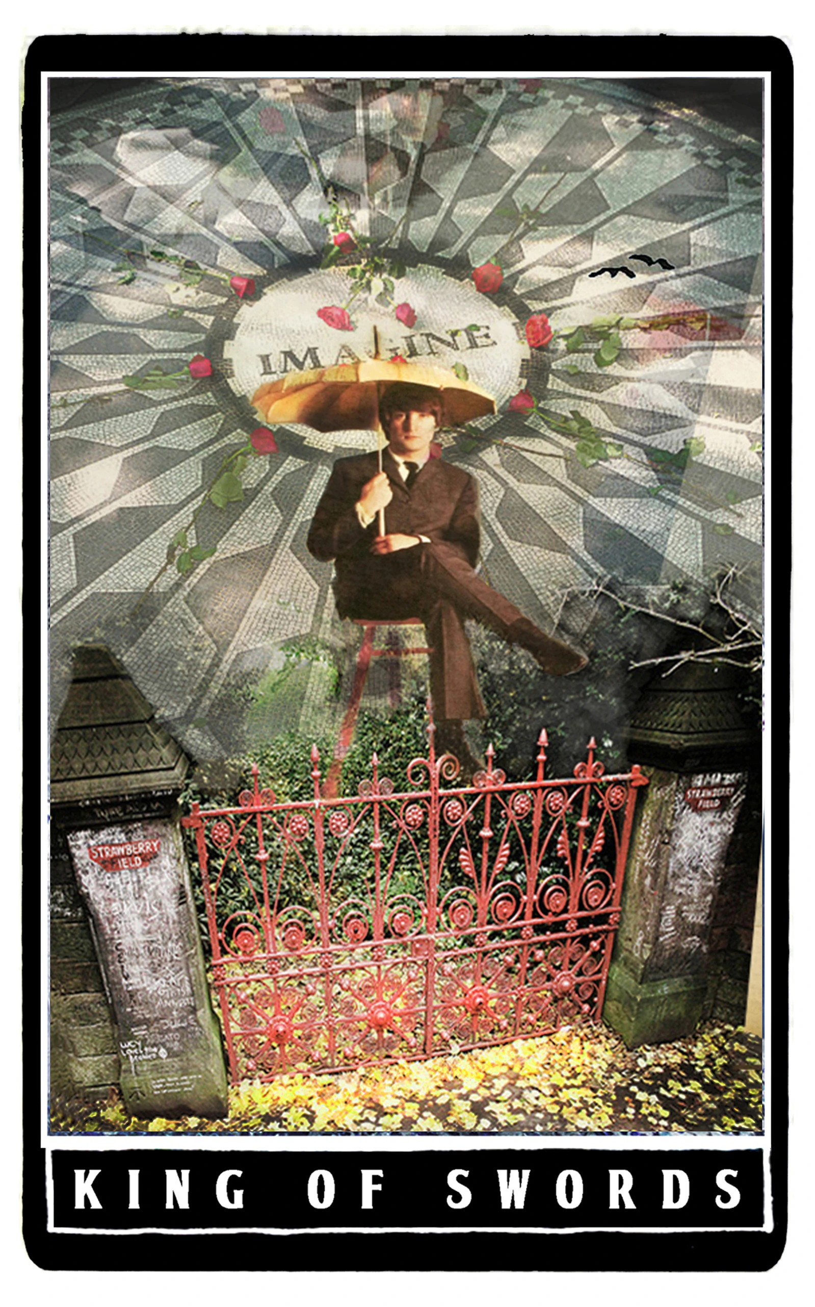 King of Swords card from The Beatles Tarot deck
