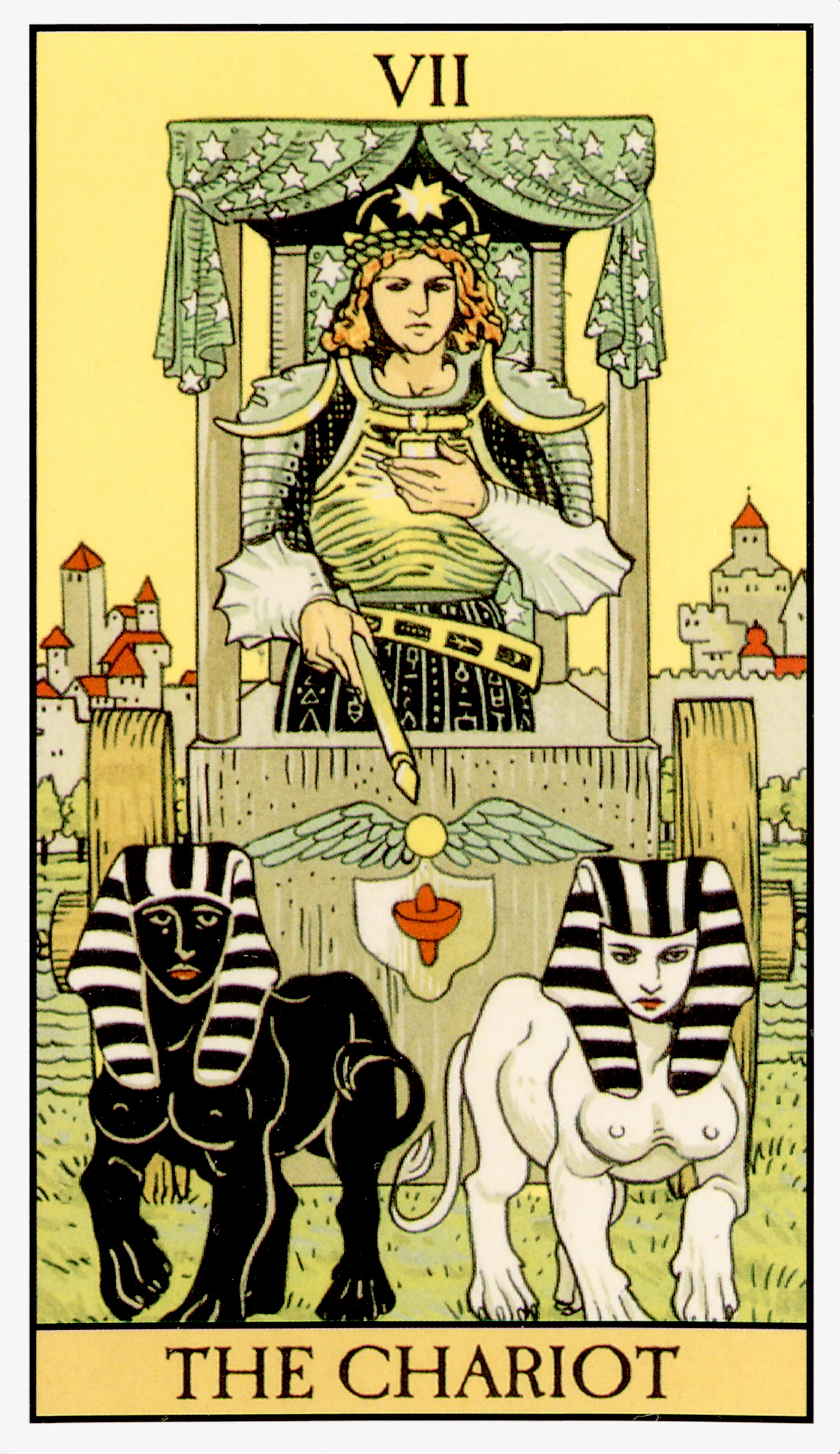 The Chariot card from the After Tarot deck by Lo Scarabeo