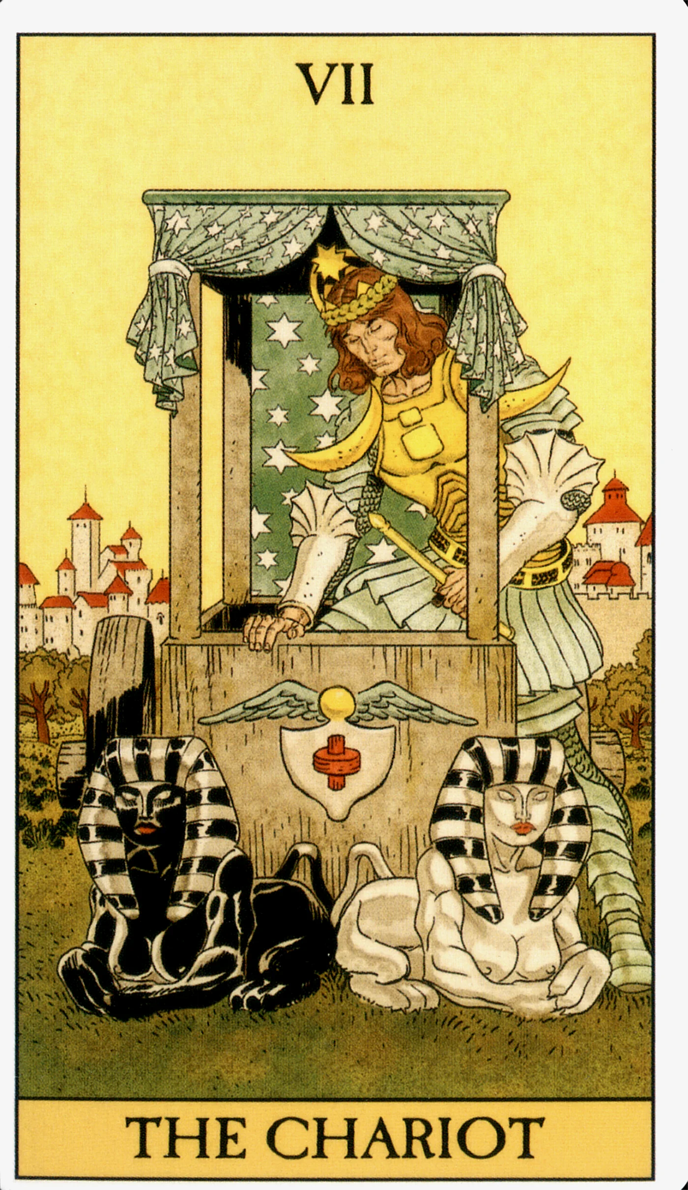 The Chariot card from the Before Tarot deck by Lo Scarabeo