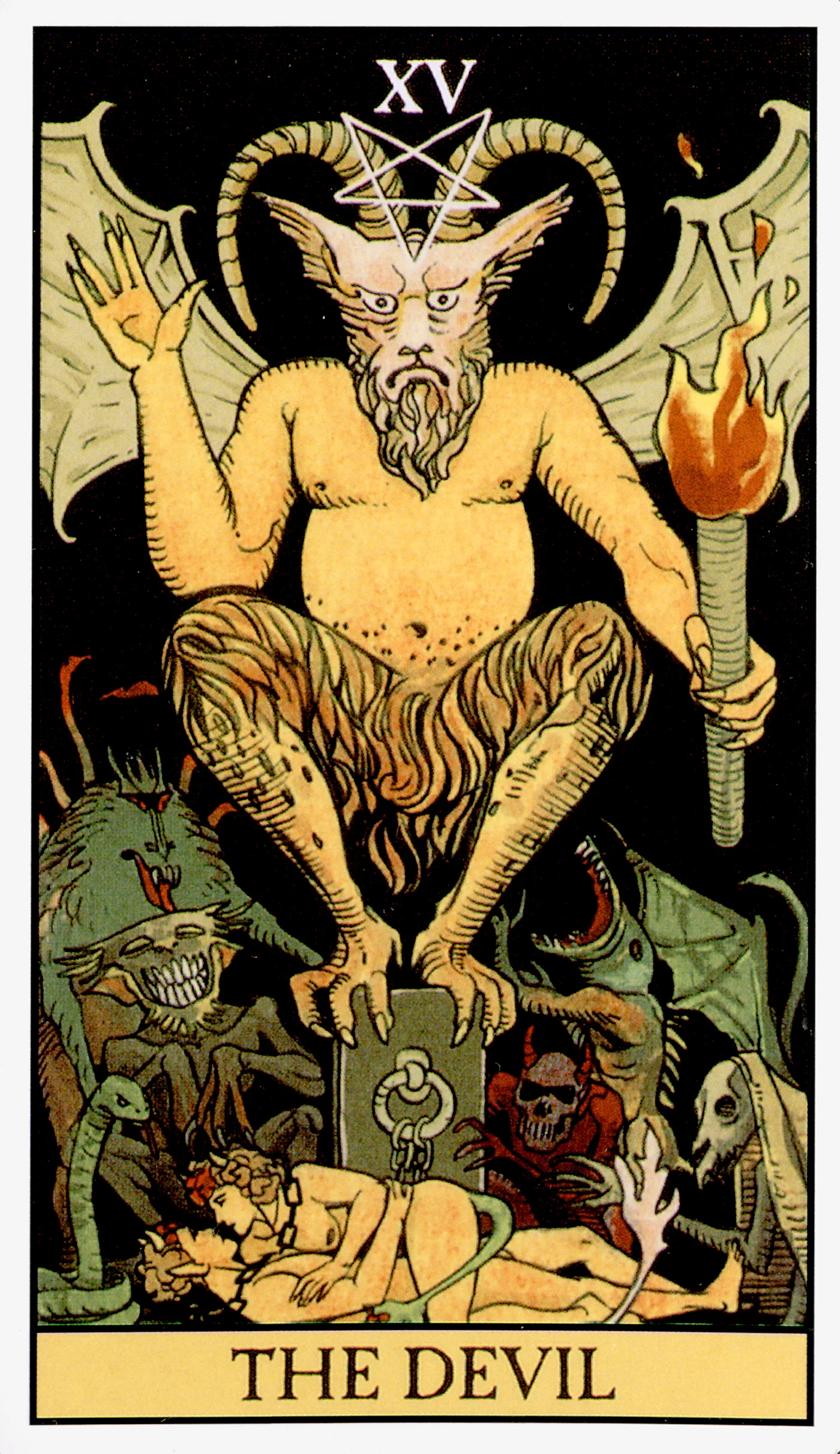 The Devil card from the After Tarot deck by Lo Scarabeo