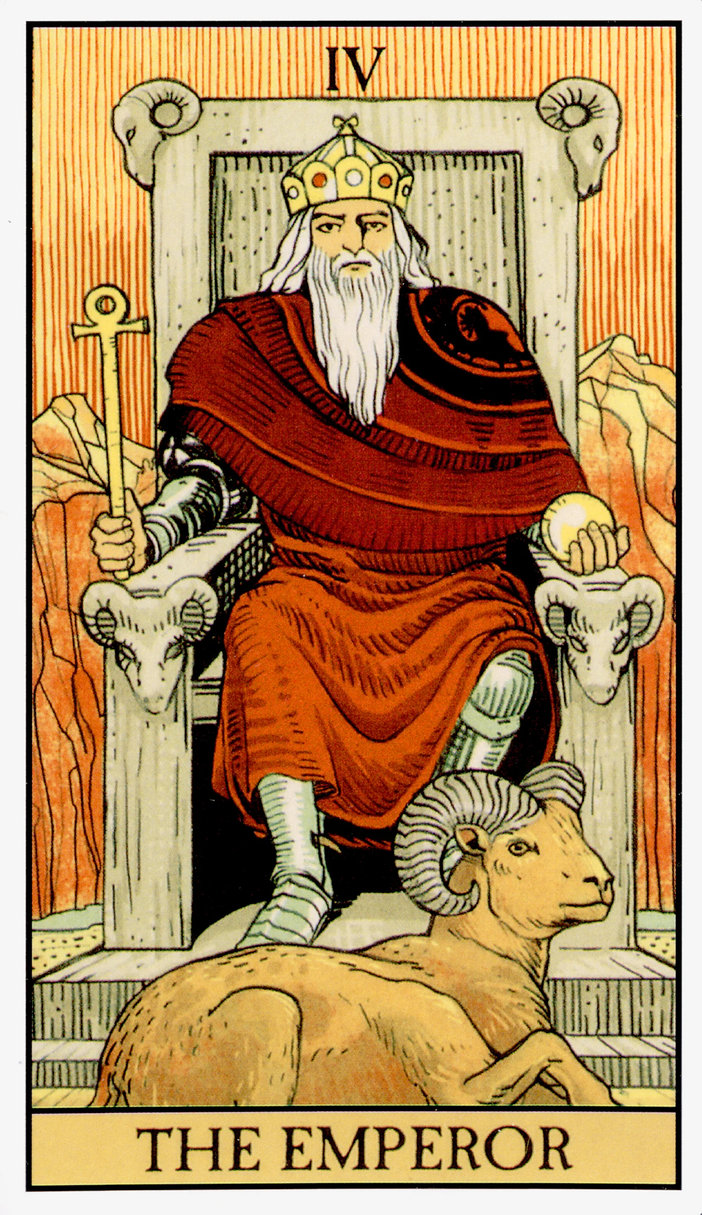 The Emperor card from the After Tarot deck by Lo Scarabeo