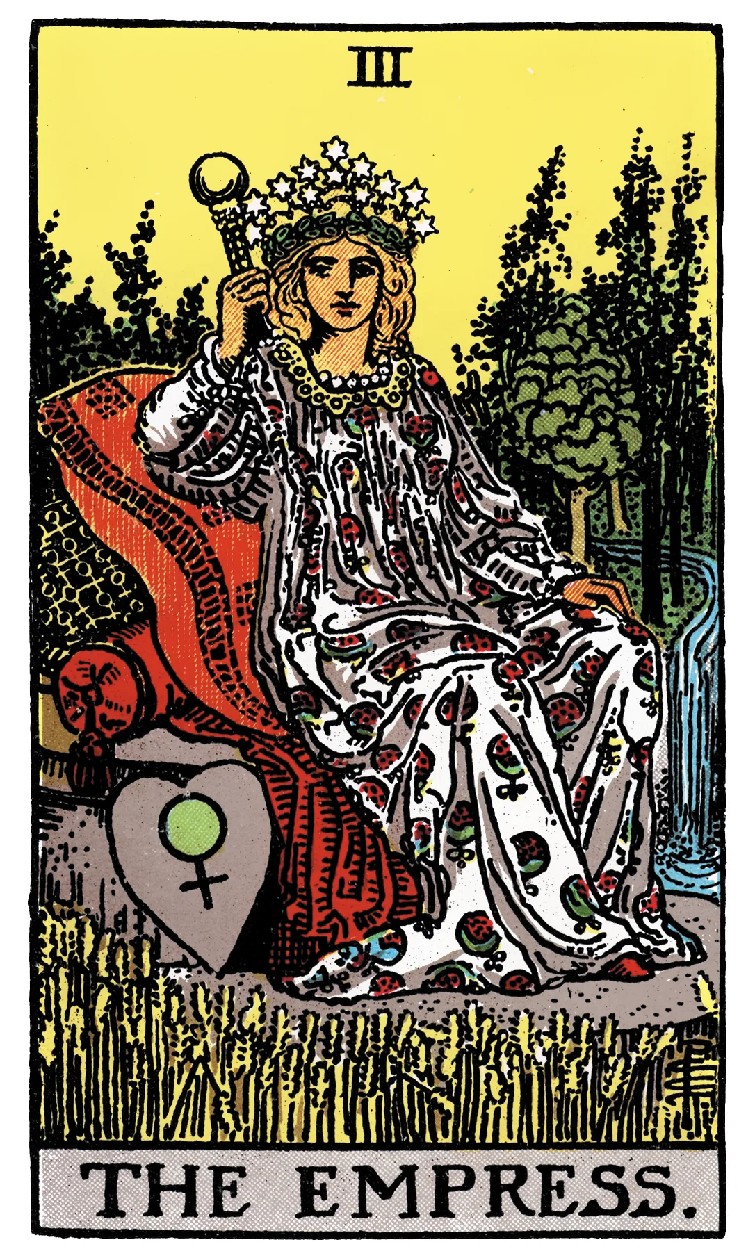 The Empress card from the Rider-Waite-Smith Tarot deck by Rider