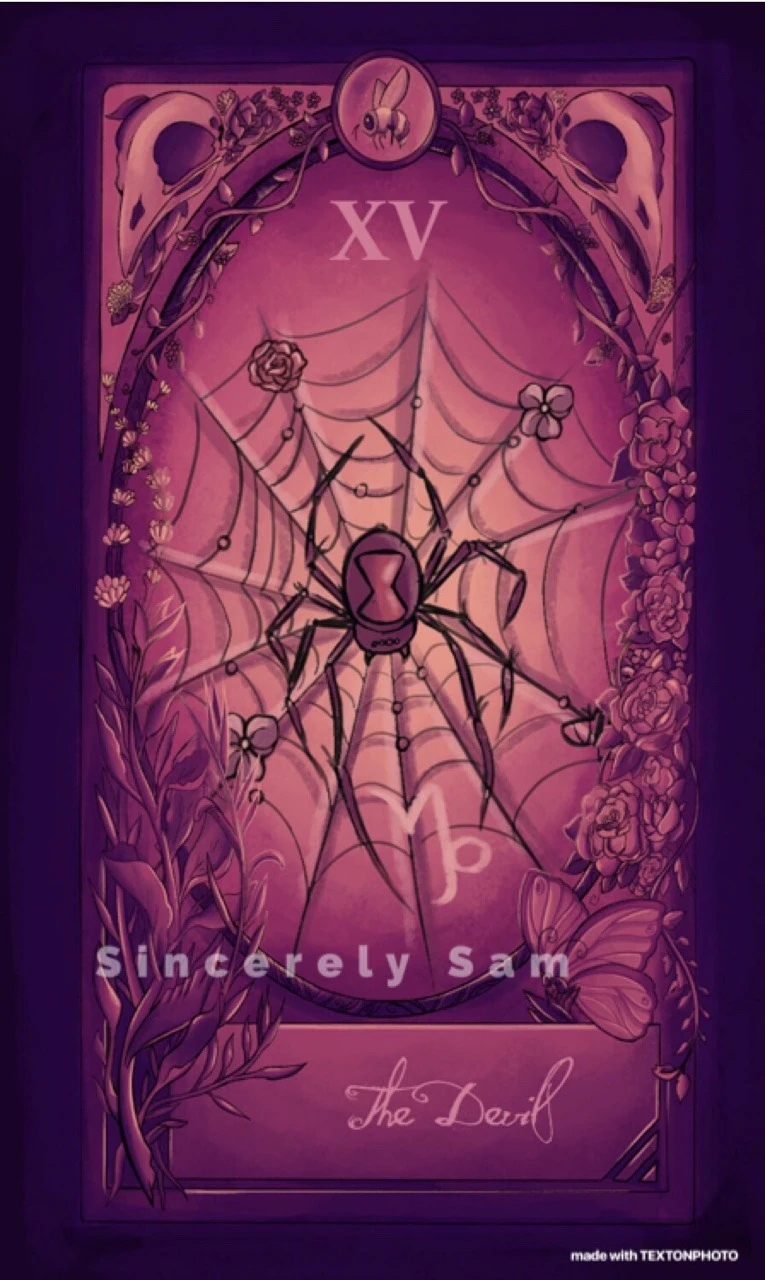 The Devil card from The Fae and The Ferns Tarot deck
