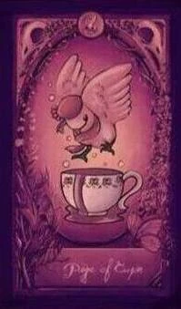 Knight of Cups card from The Fae and The Ferns Tarot deck