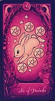 Six of Pentacles card from The Fae and The Ferns Tarot deck