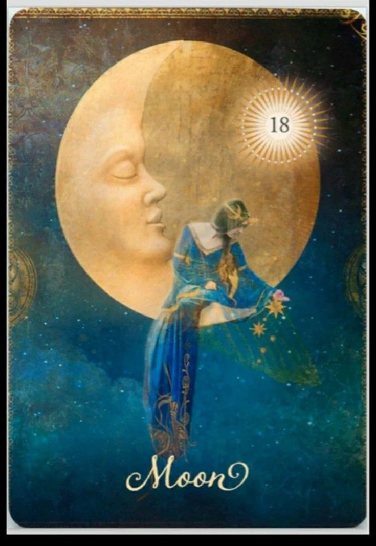 Moon card from the Good Tarot deck