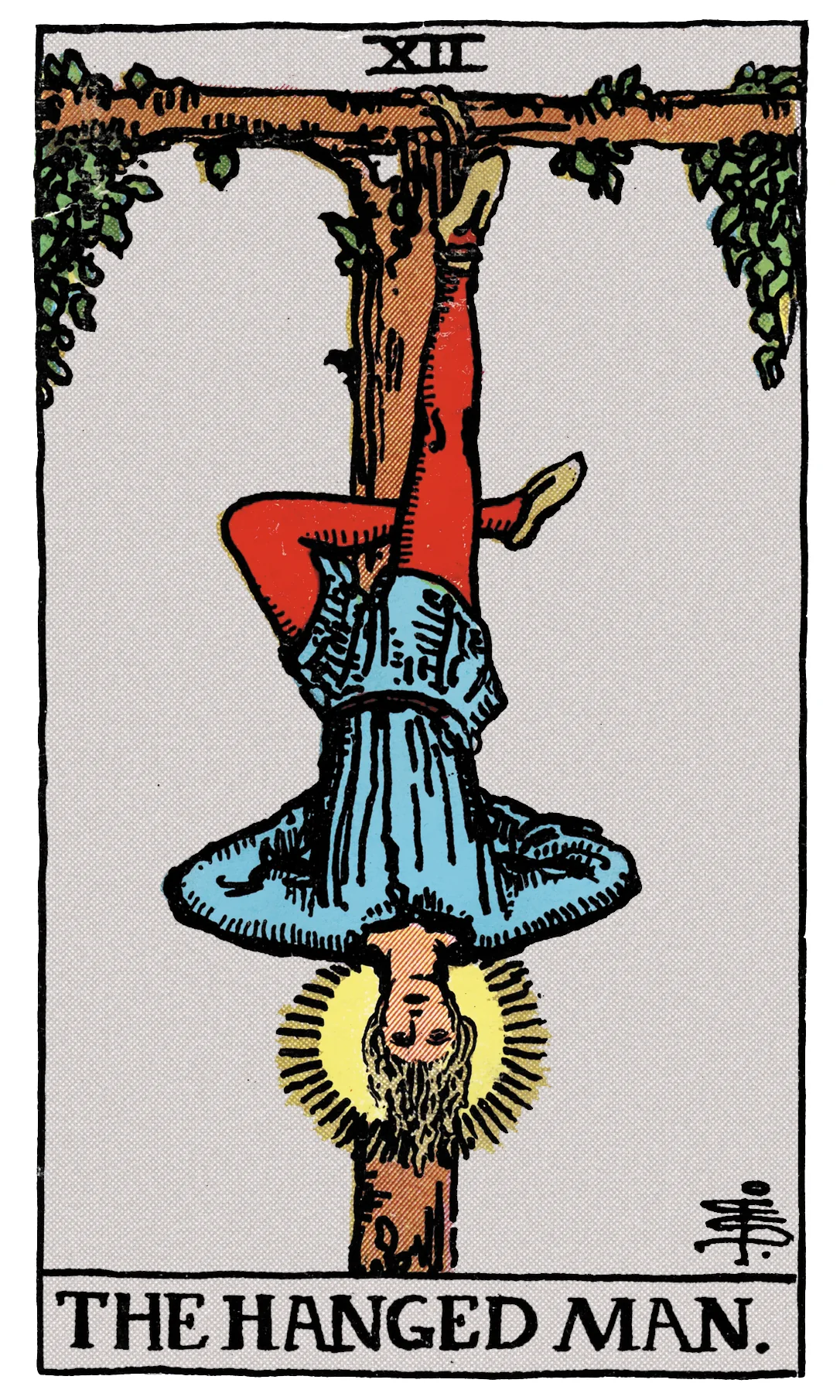 The Hanged Man card from the Rider-Waite-Smith Tarot deck by Rider