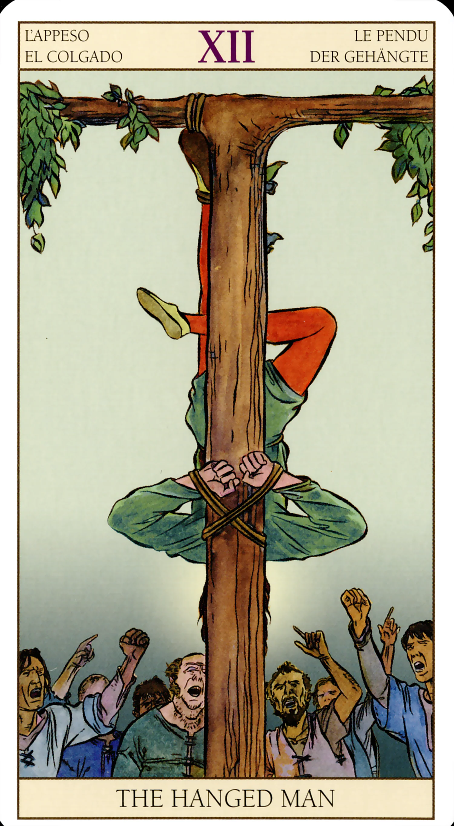 The Hanged Man card from the Tarot of the New Vision deck by Lo Scarabeo