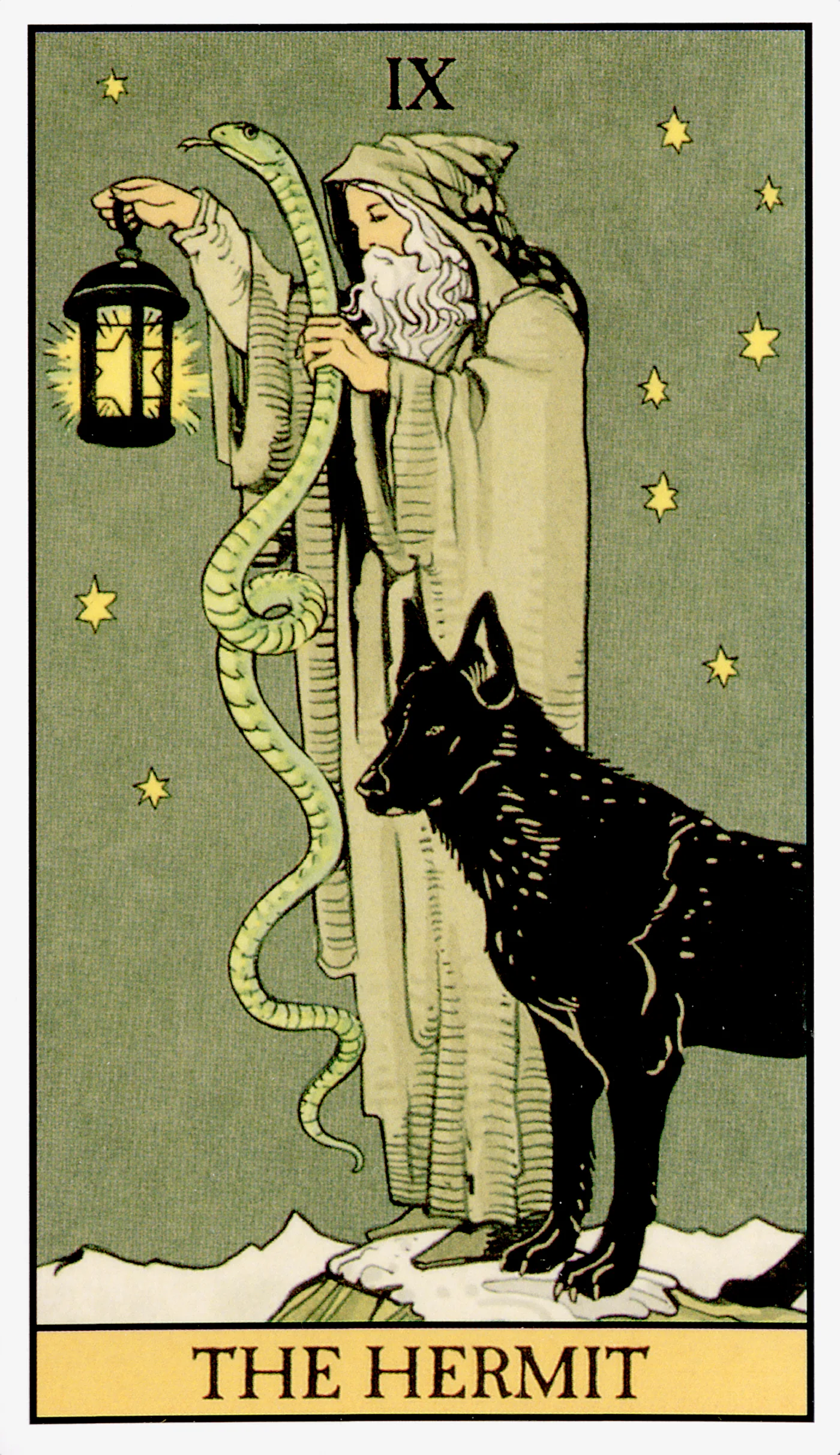 The Hermit card from the After Tarot deck by Lo Scarabeo
