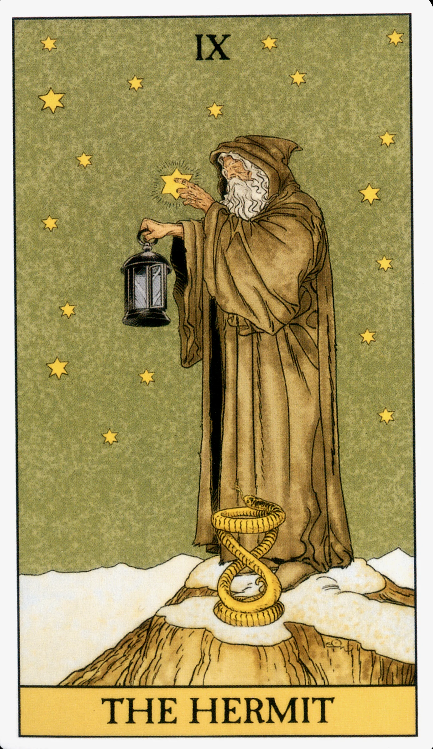 The Hermit card from the Before Tarot deck by Lo Scarabeo