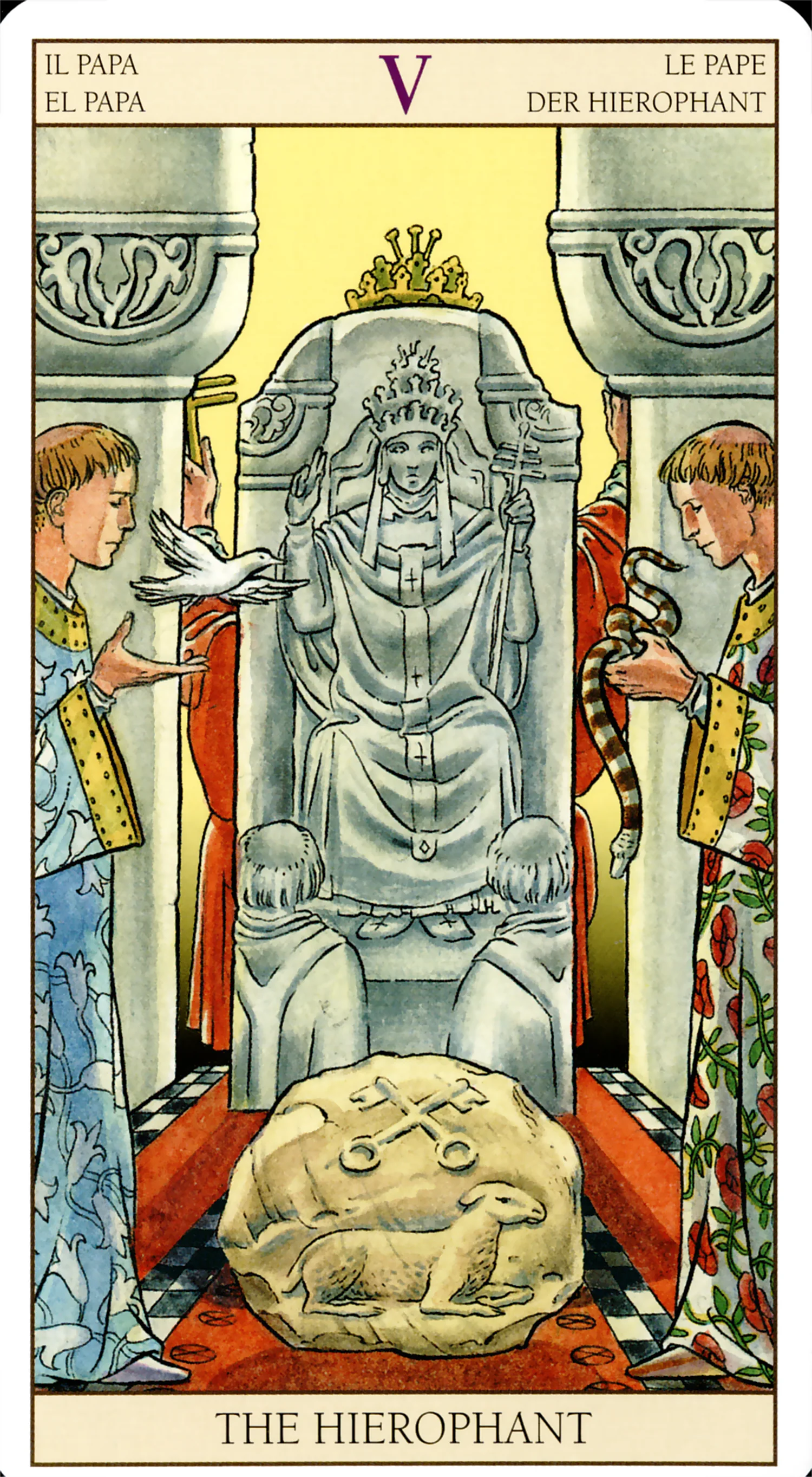 The Hierophant — Tarot of the New Vision by Lo Scarabeo The Hierophant card from the Tarot of the New Vision deck by Lo Scarabeo