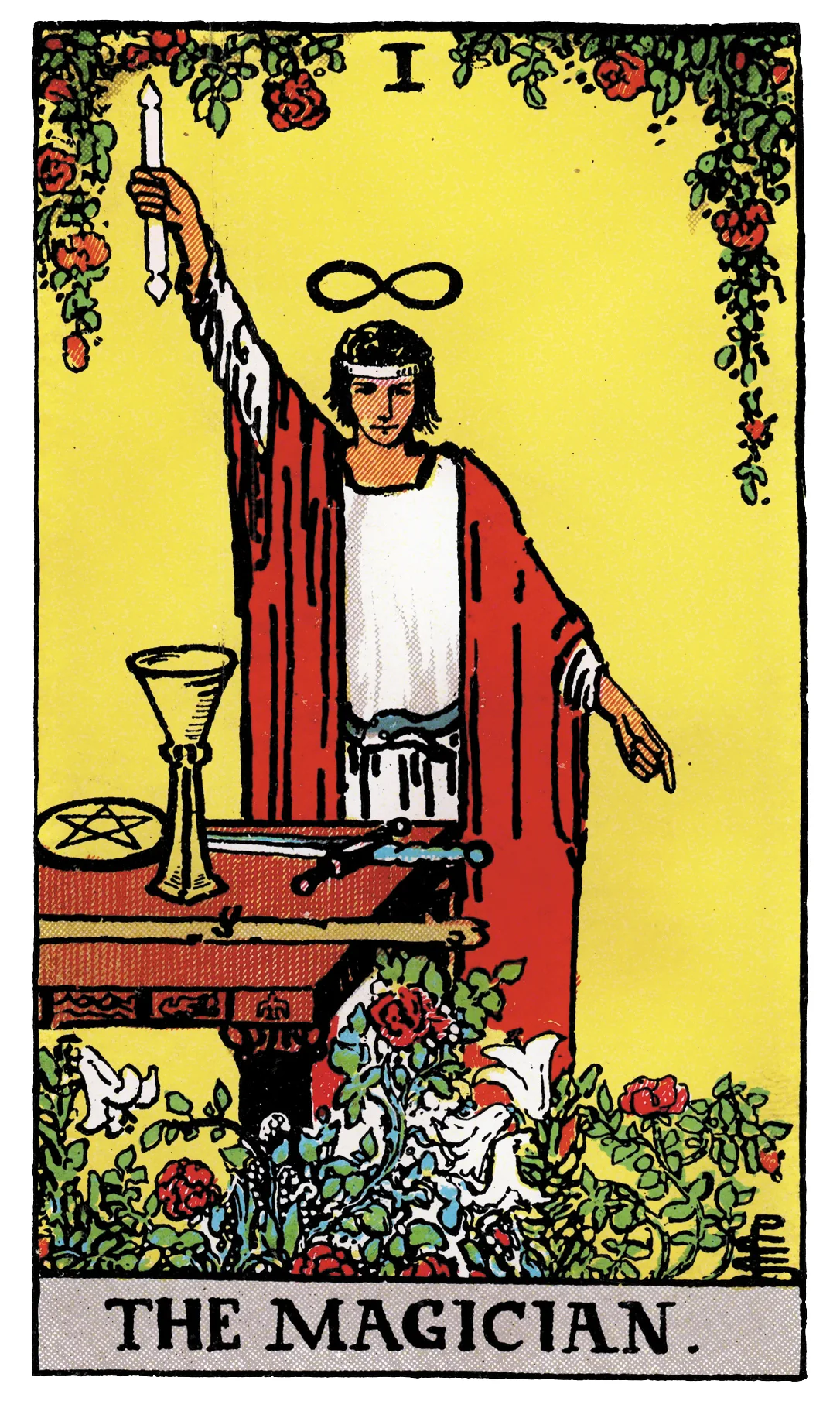 The Magician card from the Rider-Waite-Smith Tarot deck by Rider