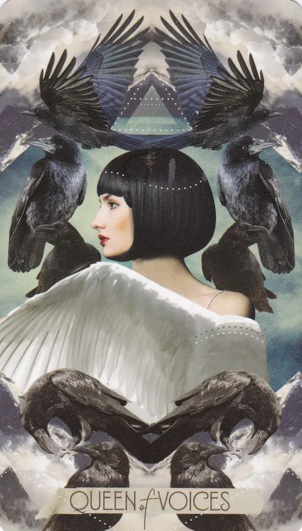 The Muse Tarot Review 10 Queen of Swords card from The Muse Tarot deck