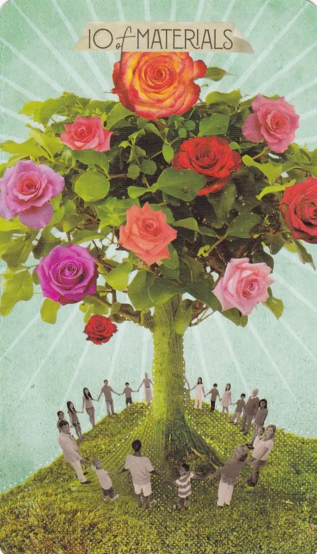 The Muse Tarot Review 18 Ten of Pentacles card from The Muse Tarot deck