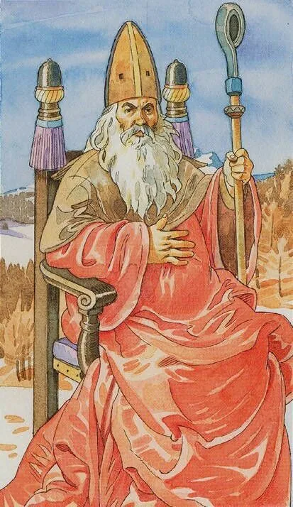 The Hierophant card from The Sorcerers Tarot deck