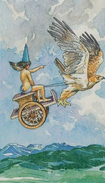 The Chariot card from The Sorcerers Tarot deck