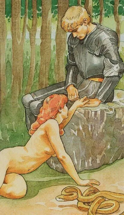 Strength card from The Sorcerers Tarot deck