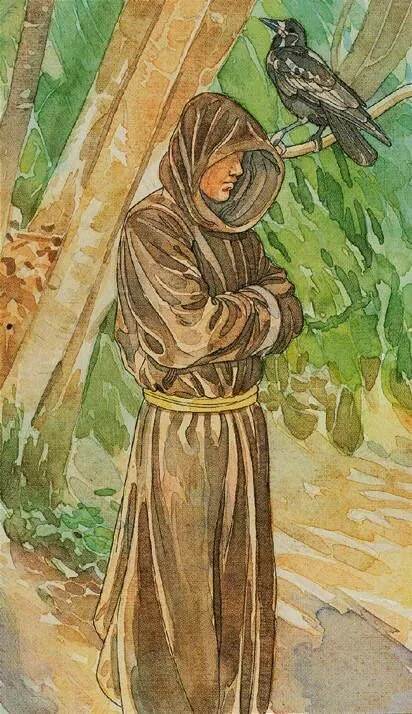 The Hermit card from The Sorcerers Tarot deck