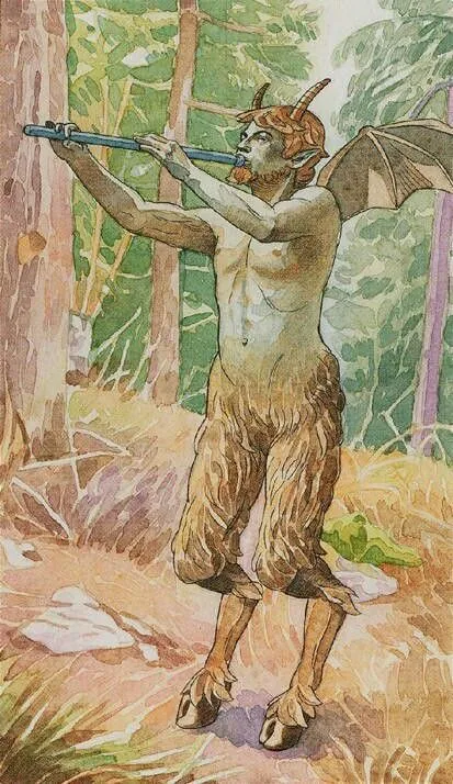 The Devil card from The Sorcerers Tarot deck