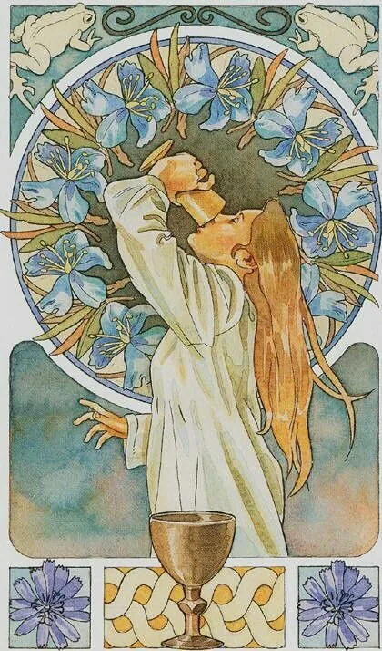 Ace of Cups card from The Sorcerers Tarot deck