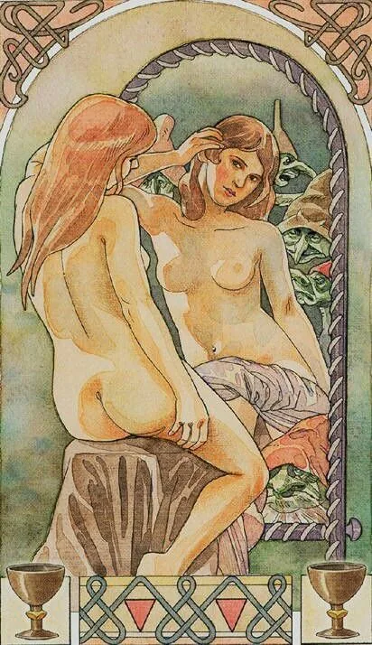 2 of Cups card from The Sorcerers Tarot deck