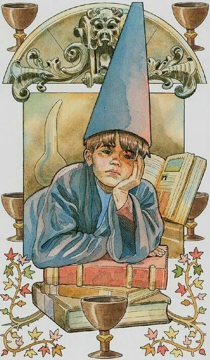 4 of Cups card from The Sorcerers Tarot deck