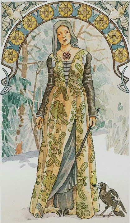 Knight of Cups card from The Sorcerers Tarot deck
