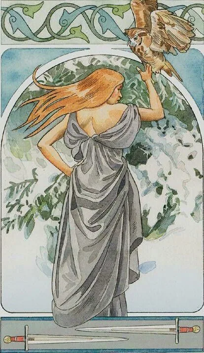 2 of Swords card from The Sorcerers Tarot deck
