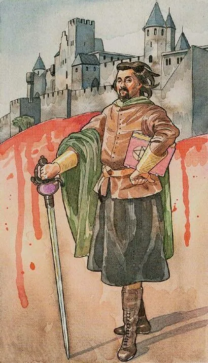10 of Swords card from The Sorcerers Tarot deck