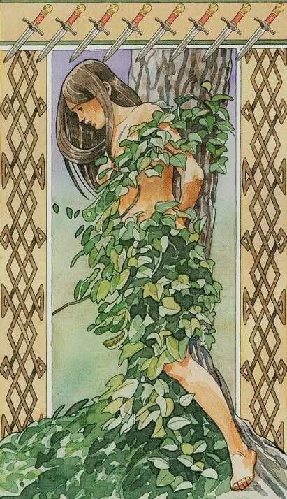 Page of Swords card from The Sorcerers Tarot deck