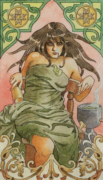 2 of Pentacles card from The Sorcerers Tarot deck