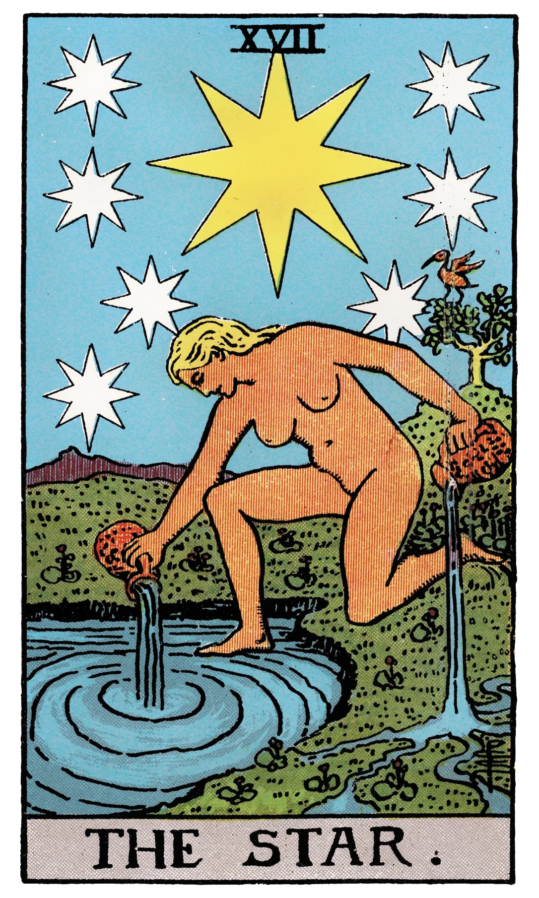 The Star card from the Rider-Waite-Smith Tarot deck by Rider