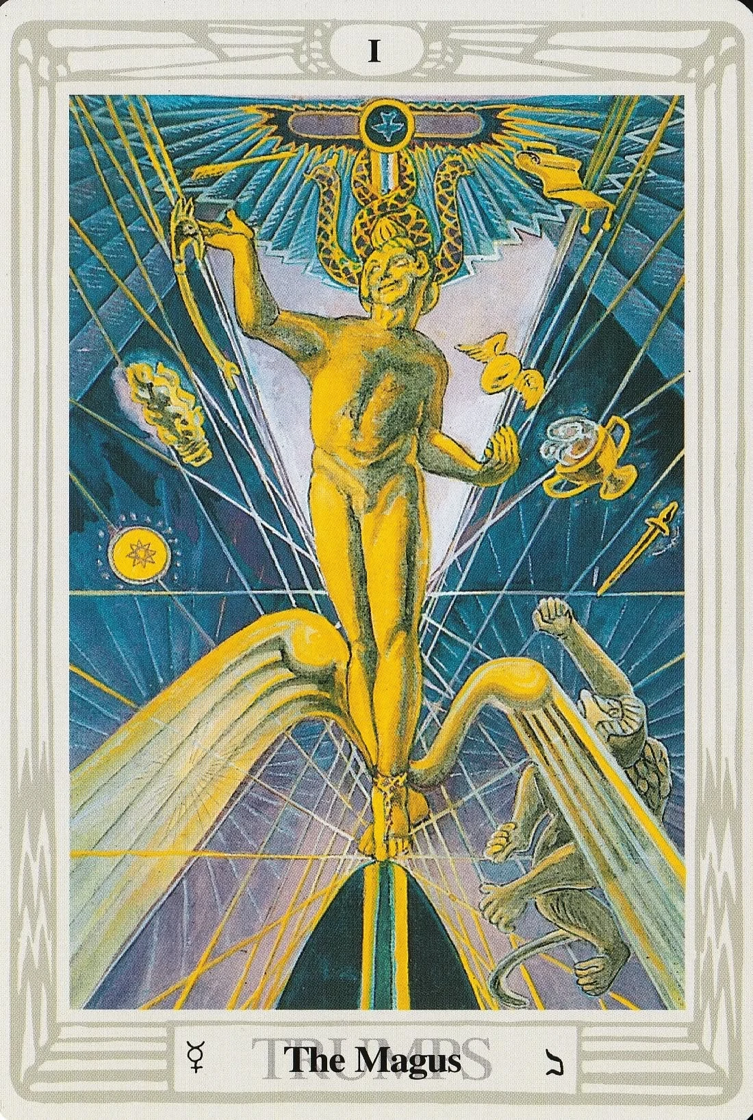 The Magus card from the Thoth Tarot deck