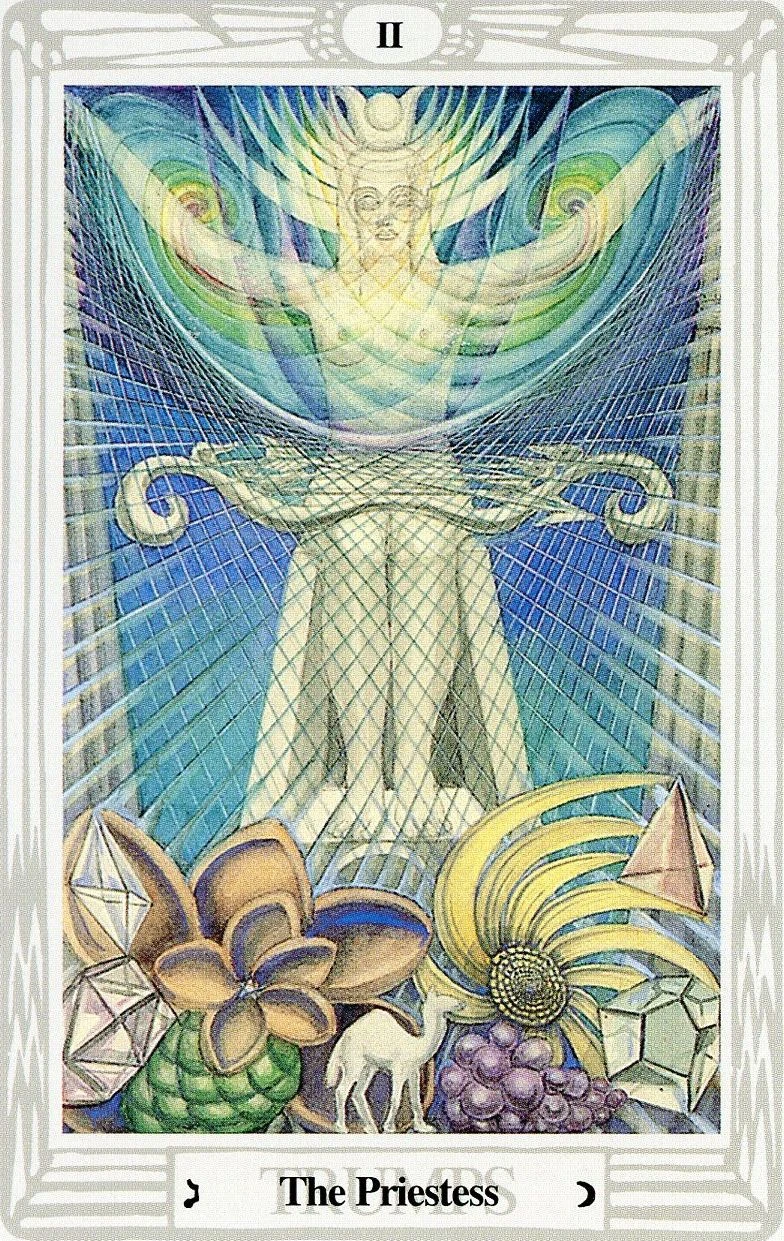 The Priestess card from the Thoth Tarot deck