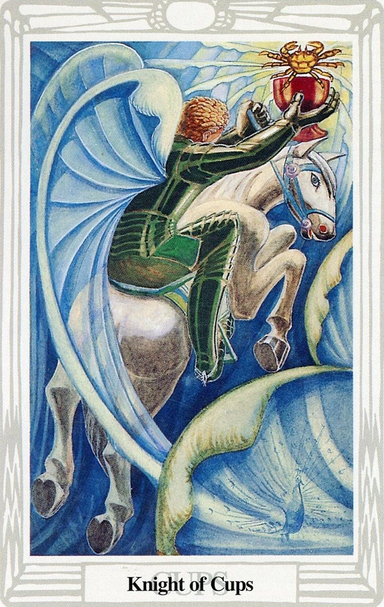 Knight of Cups card from the Thoth Tarot deck