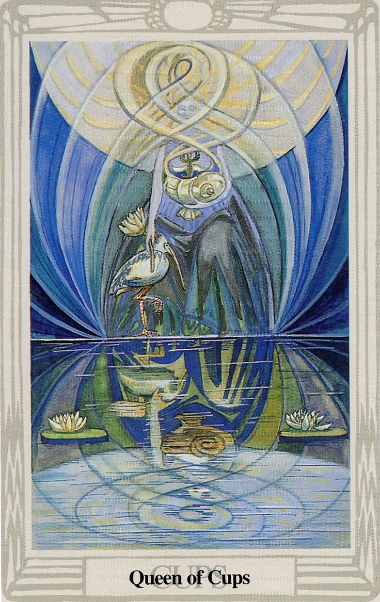 Queen of Cups card from the Thoth Tarot deck