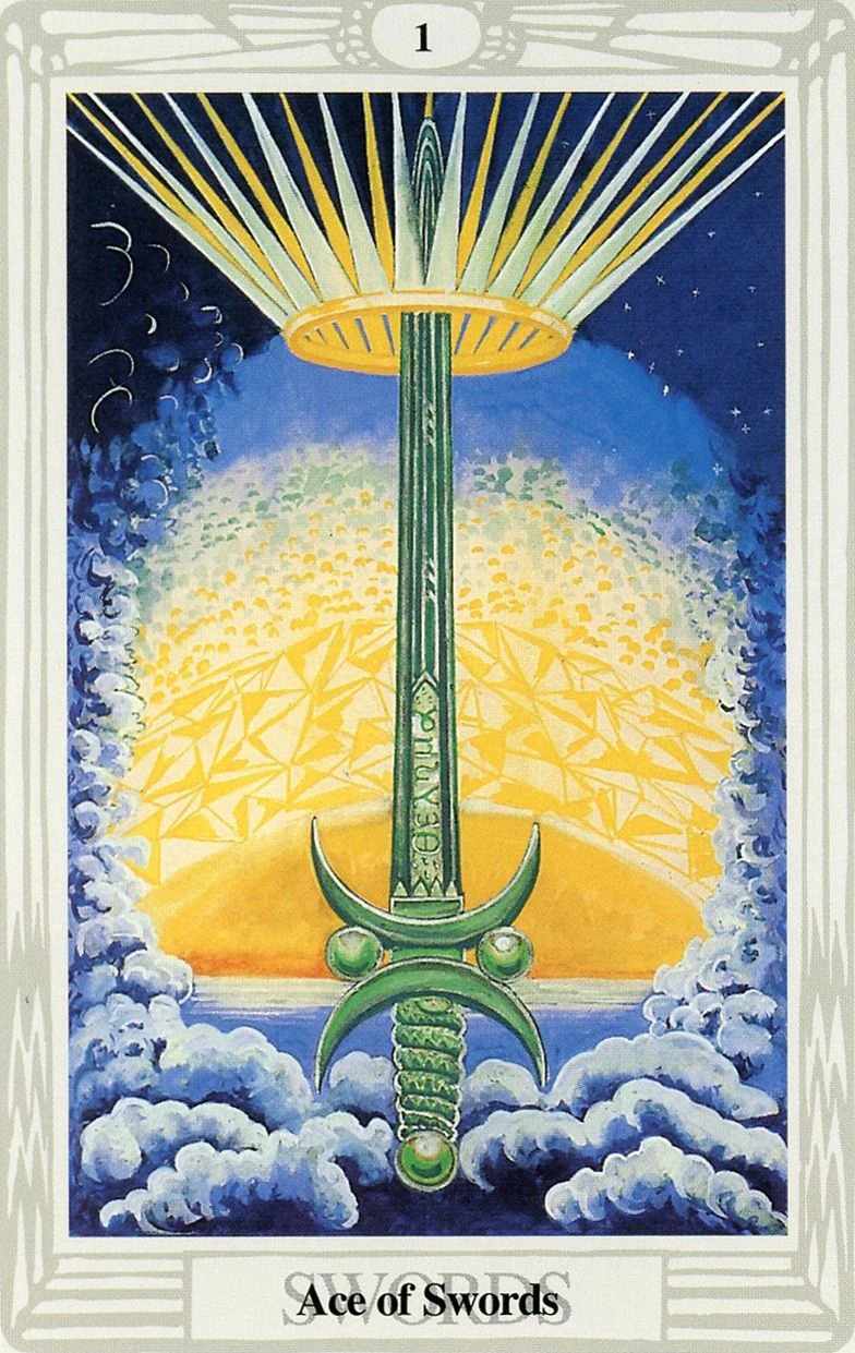 Ace of Swords card from the Thoth Tarot deck