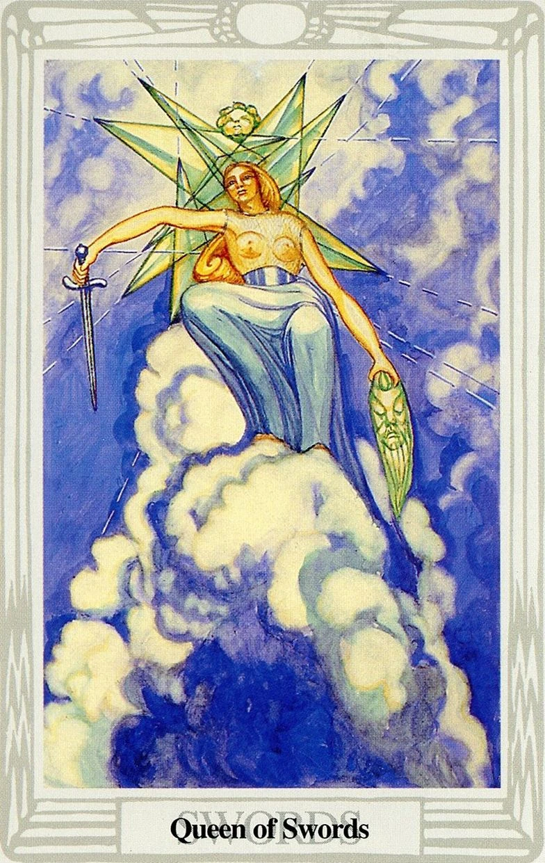 Queen of Swords card from the Thoth Tarot deck