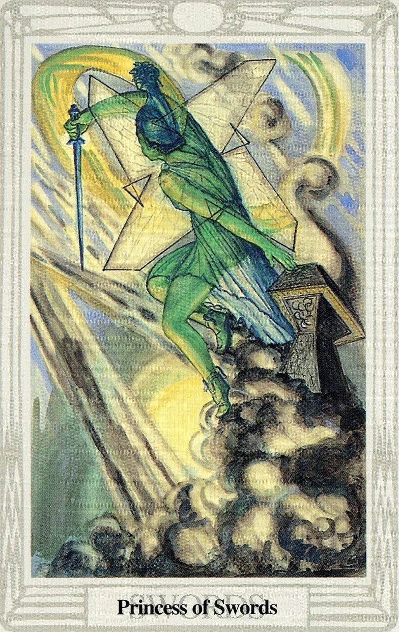 Princess of Swords card from the Thoth Tarot deck