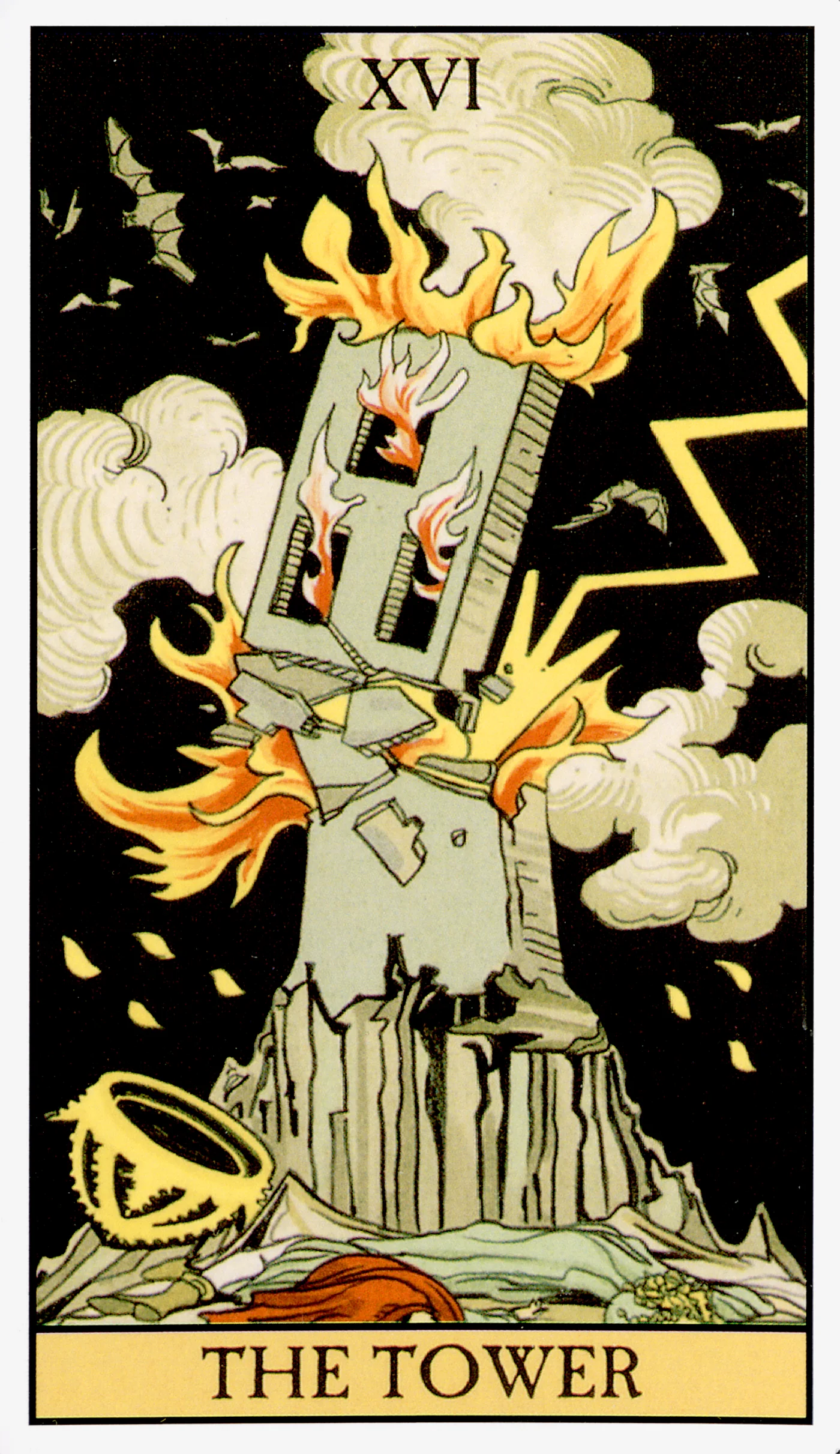 The Tower card from the After Tarot deck by Lo Scarabeo