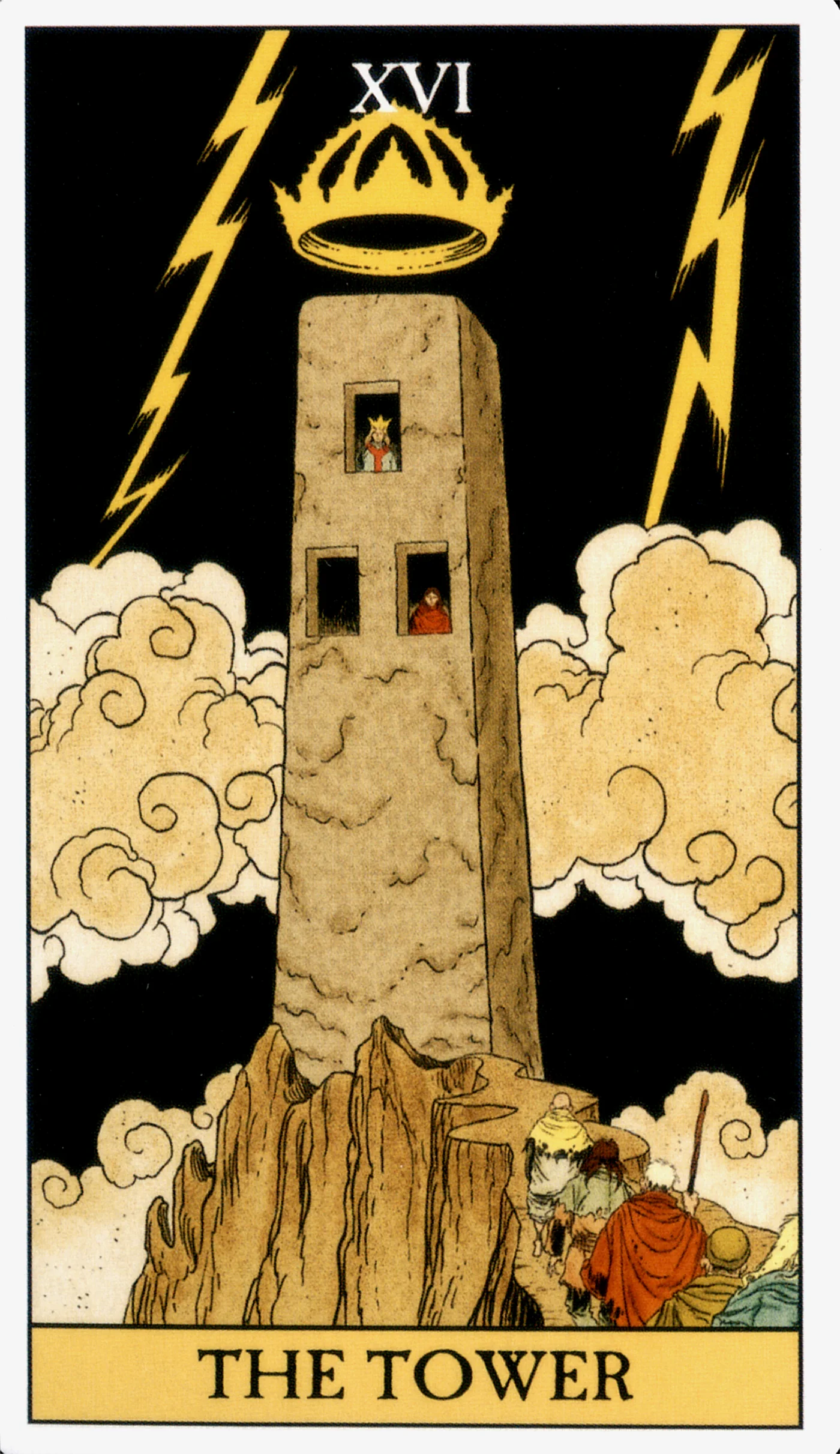 The Tower card from the Before Tarot deck by Lo Scarabeo