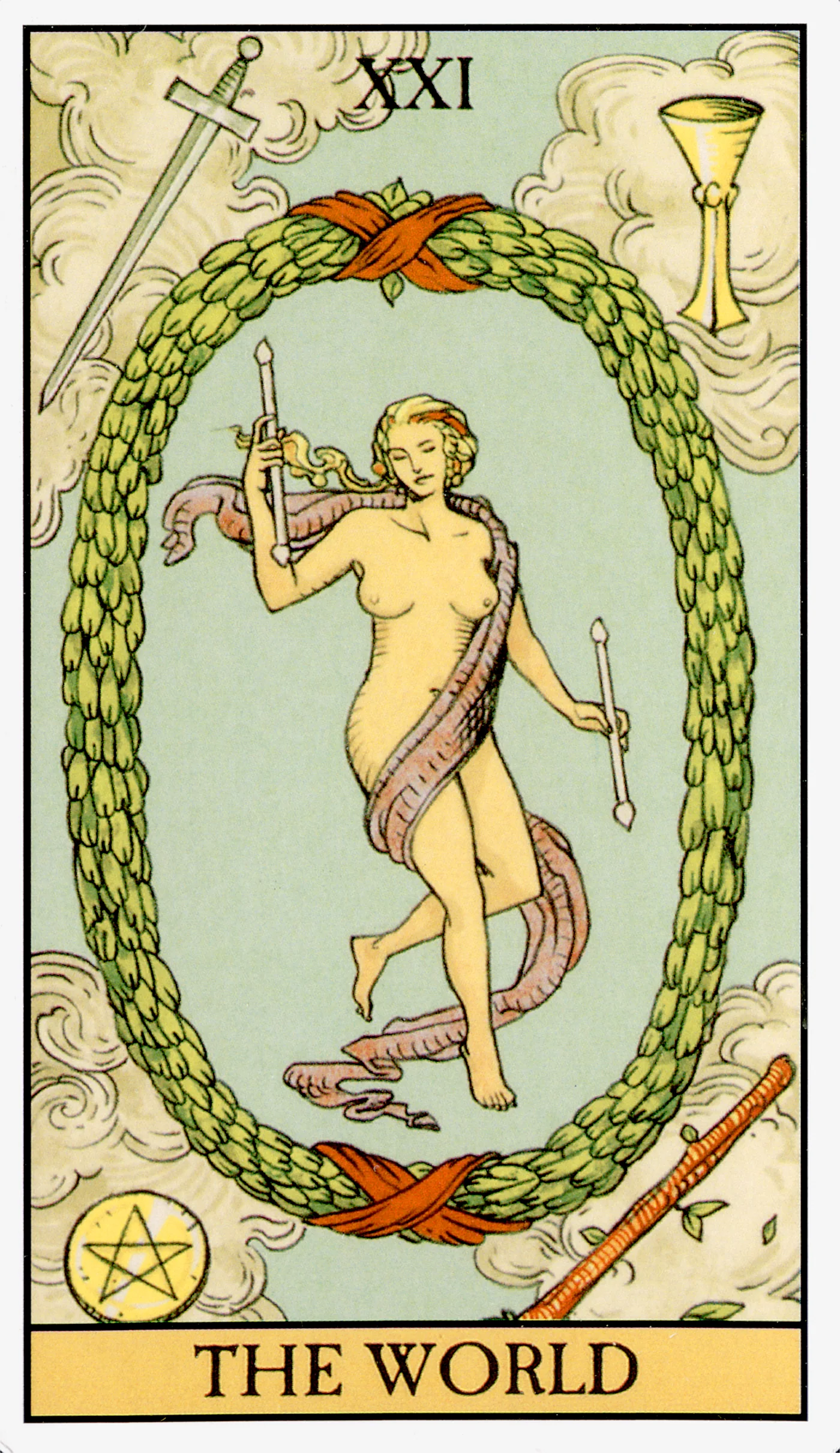 The World card from the After Tarot deck by Lo Scarabeo
