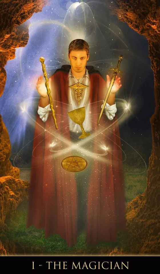The Magician card from the Thelema Tarot deck