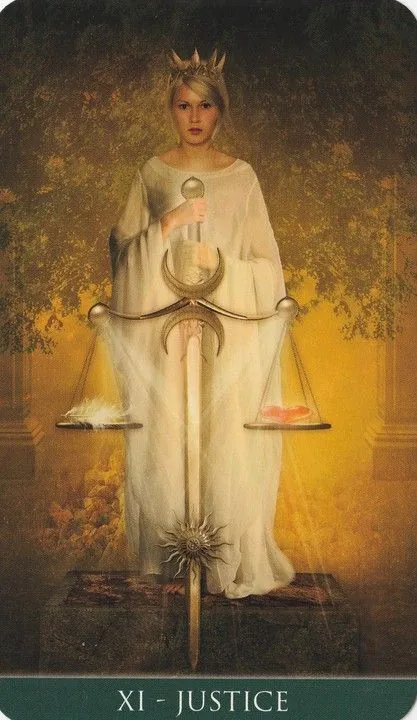 Justice card from the Thelema Tarot deck