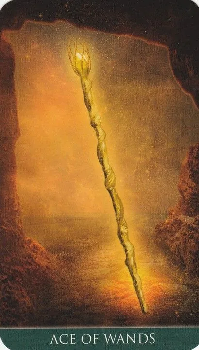 Ace of Wands card from the Thelema Tarot deck